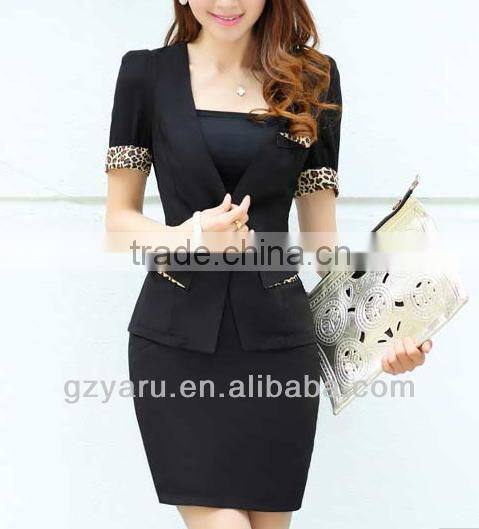 Womens Short Bazer with Skirts Set Fashion Summer Blazer