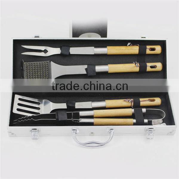 Food grade stainless steel bbq fork with bottle opener