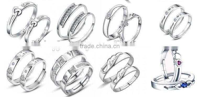 Fashion Jewelry diamond women 925 silver ring with purple stone