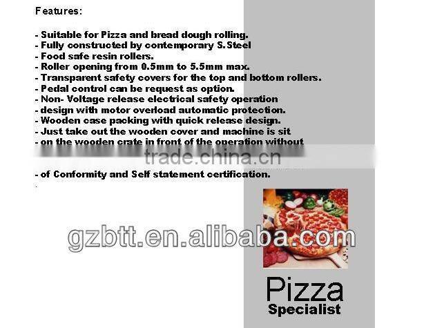 stainless steel bread dough press making machine/ press machine for pizza dough
