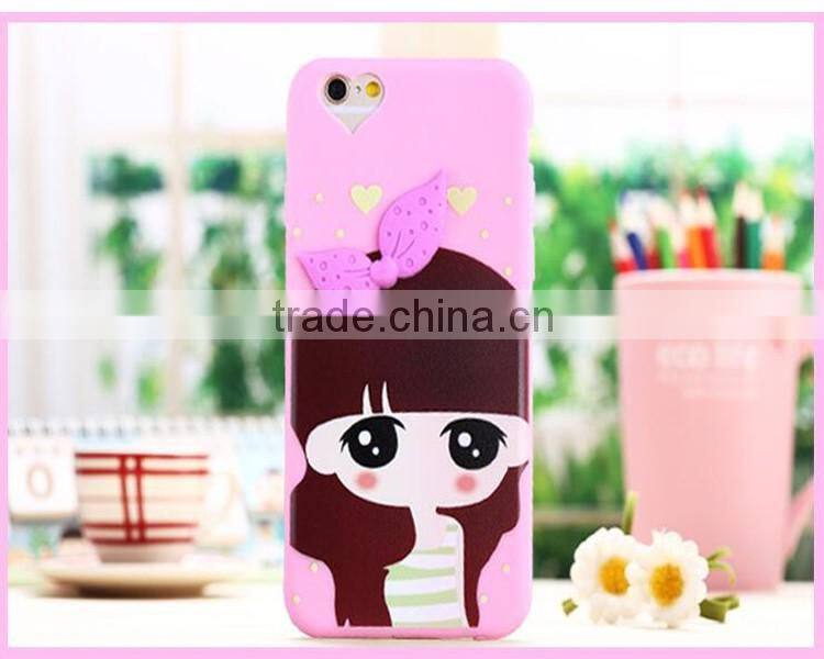3D silicone phone case/cute cartoon Animal silicone phone case