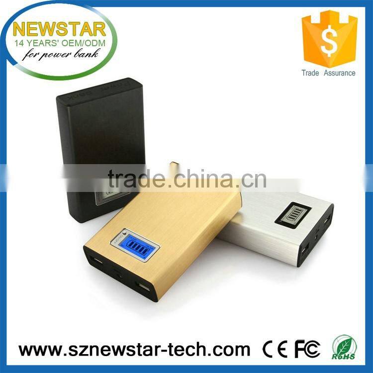 Wholesale High capacity aluminium 12000mah mobile phone power bank
