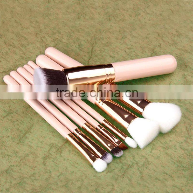 Cheap 8pcs new products wholesale chinese pink makeup brush set