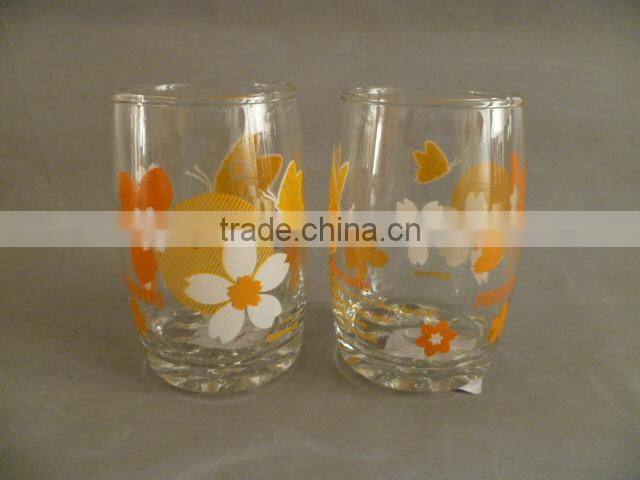 glass cup with character