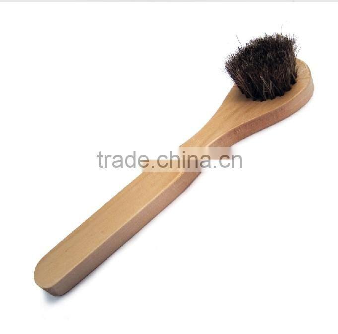 Round-head horse hair shoe brush