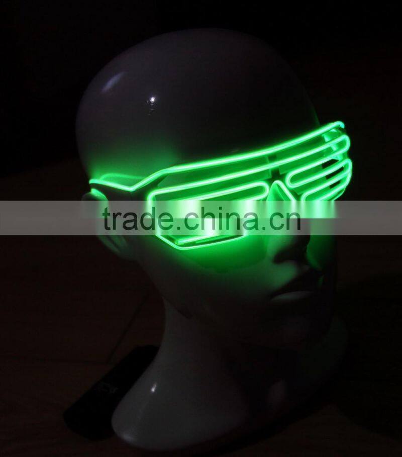 Yellow EL Shutter glasses / EL light Shutter glasses / EL Flashing Shutter glasses
