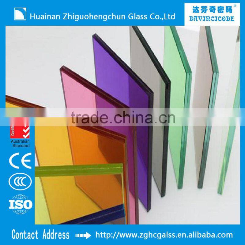 EN14449/12150 four layers clear and colored laminated glass price