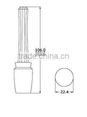 Bright red bottom popular empty eyeliner tube