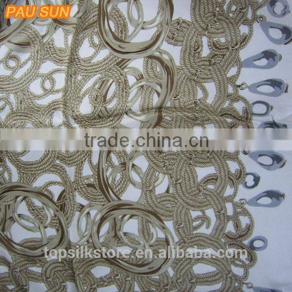 golden 100% silk brand silk scarf