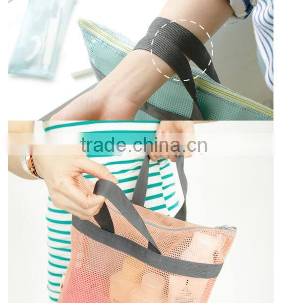 Kind workmanship SGS mesh storage tote multifunction storage bag