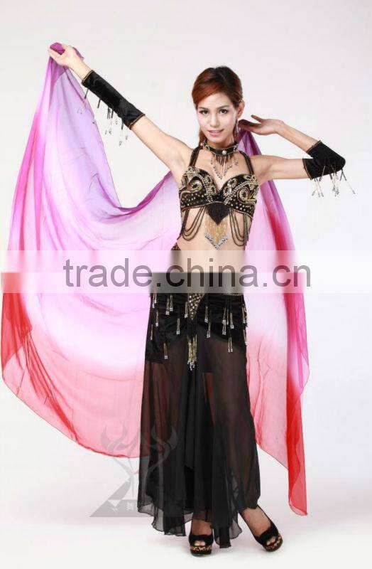 New Tribal Sexy India Belly Dance Fan Veil,Belly Dance Costumes Scarf, Performance Veil (SJ003-1)