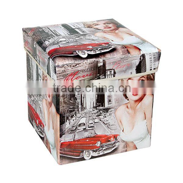 New Style Vintage Cheap Storage Stool Seating Box