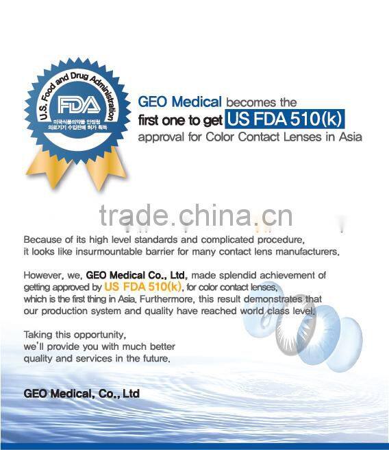 -0.5 to -3.00 GEO prescription circle contact lens with power