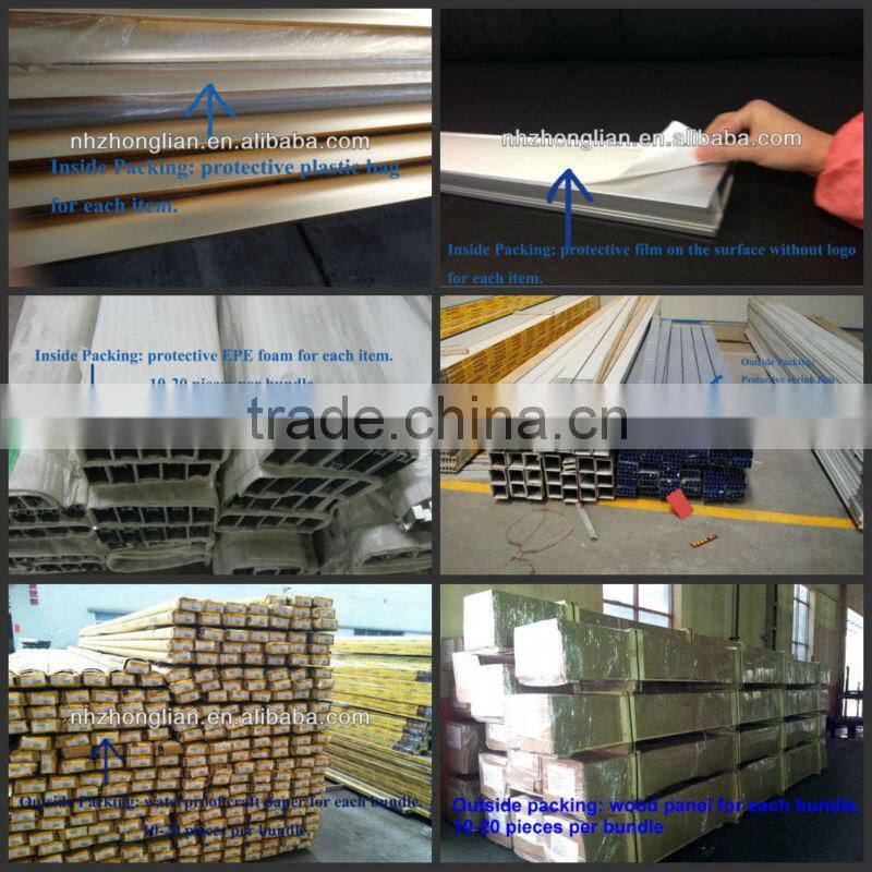 WOW!!!20 years AL6061-T5/AL6063-T5 extruded grey wood grain outdoor products profiles aluminium /aluminum fence board railing