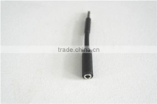 New earphone splitter audio cable 3.5mm double jack for iPod black 9cm