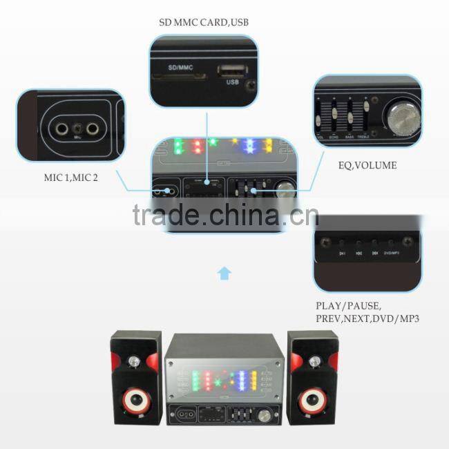 fashion design model technics 2.1 speakers surround sound fm radio home theater system made in china N-21