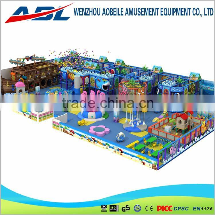 kids play center pirate ship playground equipment with ball pits