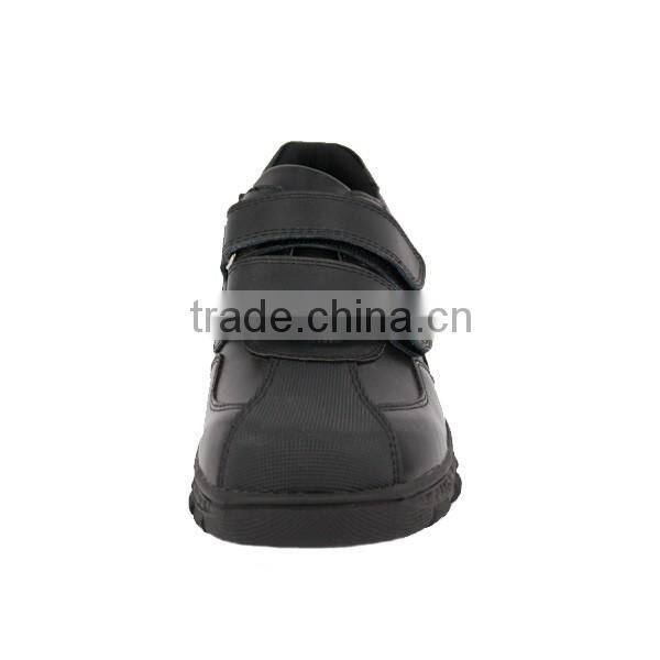 Guangzhou Customized Boys Microfiber Leather No Brand Name Sport School Shoes Without Lace