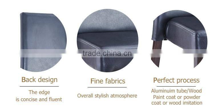 Wholesale modern dining room furniture PU leather dining chair with wood Legs