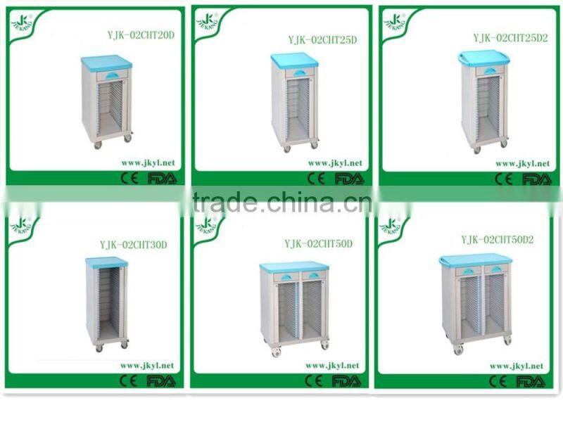 YJK-02CHT20D Factory best selling new style hospital cart nursing trolley
