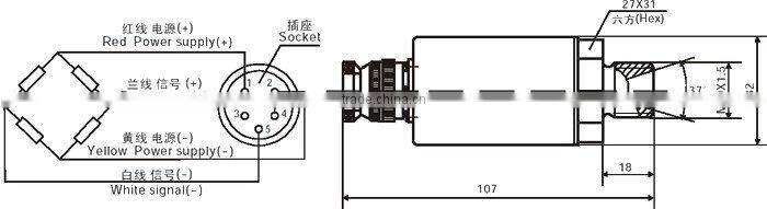 Pressure transducer load cell YB15