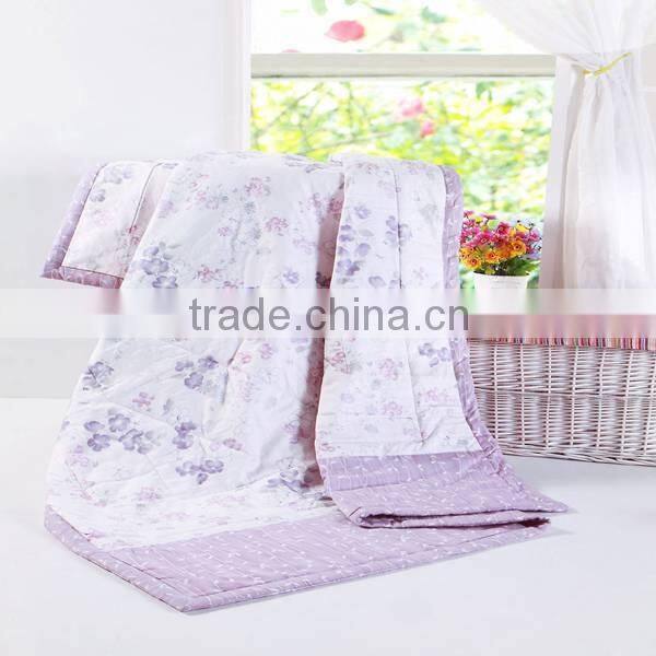New design thailand cheap polyester printed summer blanket quilt