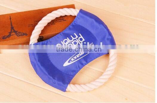 Best selling pet dog frisbee , puppy cat chew throw rope , disc fun flyer training play games toy