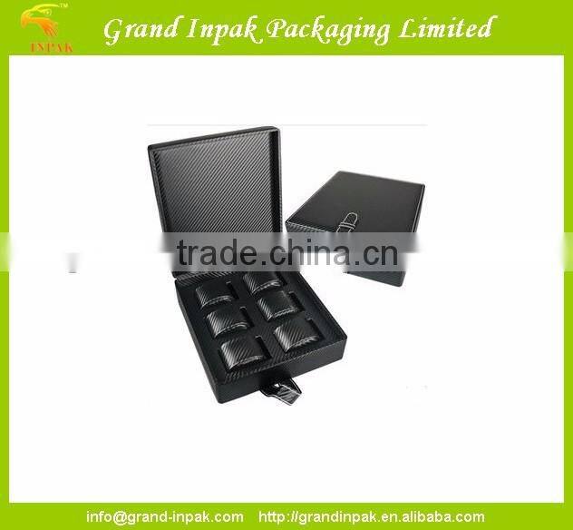 Portable cardboard leather watch gift box