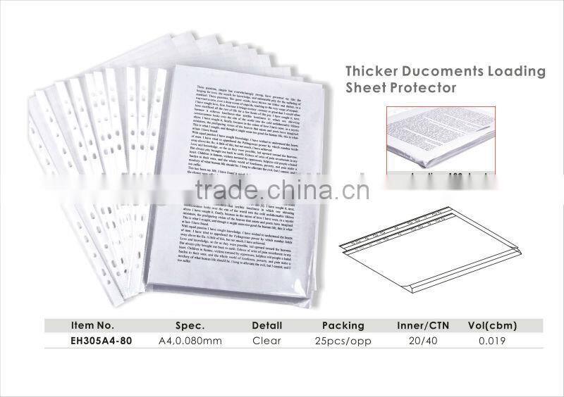 Good Quality A4 Easily Opening "L Shape" Sheet Protector