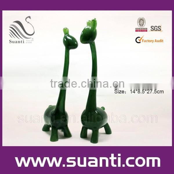 green resin deer statue