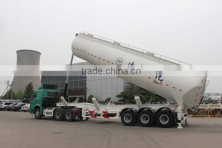 Hot sale CIMC LINYU 55m3 aluminum alloy lifting bulk cement semi trailer