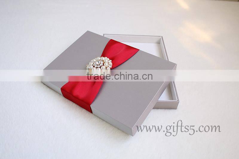 Elegant silk boxes for invitations wholesale
