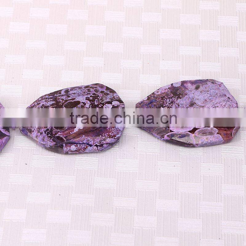 Full Strand Natural Agate Gem stone Beads, Charm Purple Ocean Agate Stone Beads For Jewelry Making