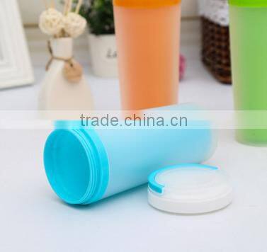 Bpa Free Colorful Portable Plastic Double Wall Sport Water Bottle for Gift