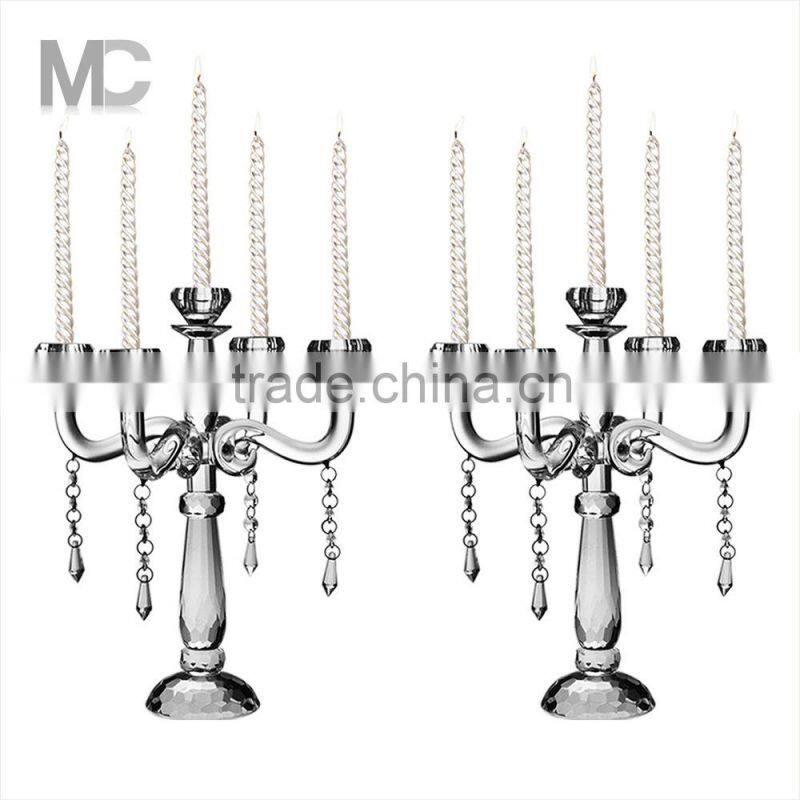 Wedding Table Decroration, Hight Transparent And Polished Candelabra Tree Candle Holder