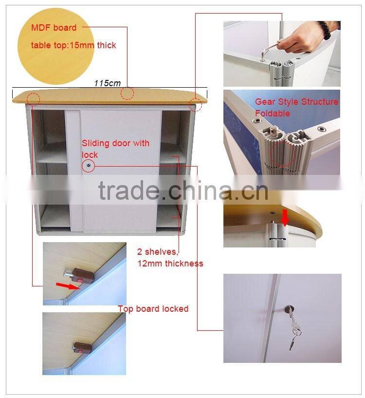 promotional retail wood table top display shelf