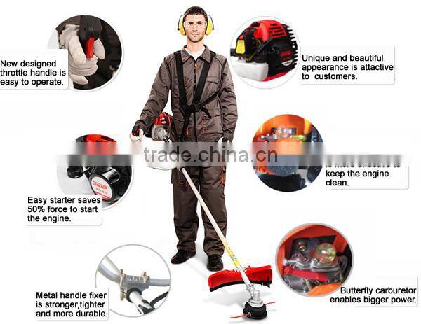 Professional 42.7 cc brush cutter/grass trimmer NTC430 CE GS certified for home use