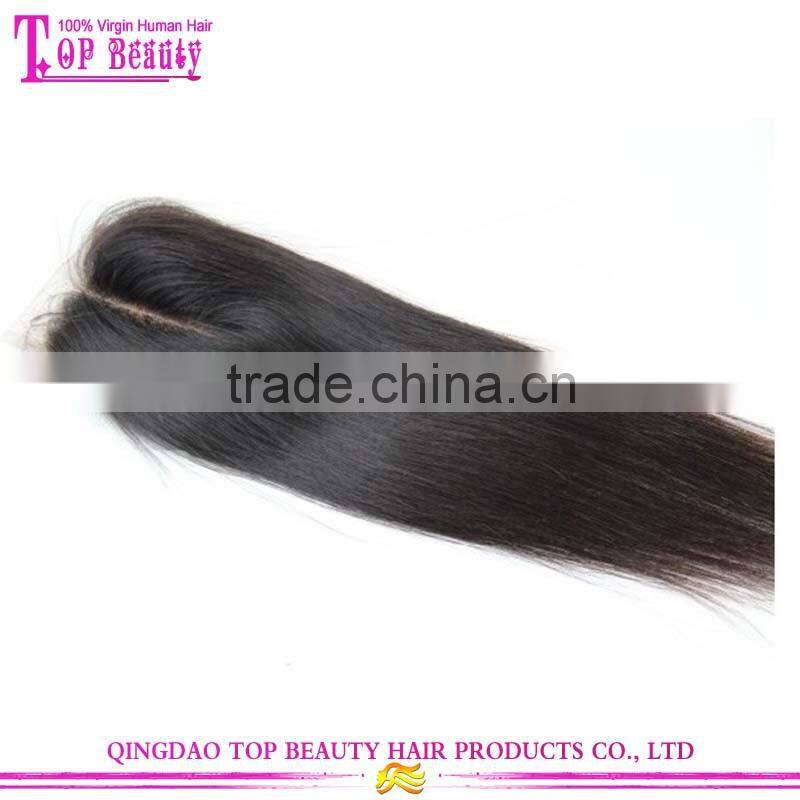 New arrival 100% virgin unprocessed brazilian 3 part silk base lace closure with baby hairs
