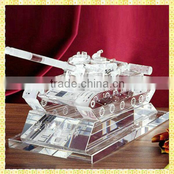 Handicraft Antique Crystal Navvy Model For Business Annual Souvenirs