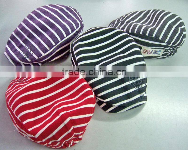 Women's Military Cadet Style Winter Cap in Plaid Checks