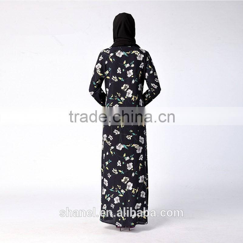 new arrival floral muslim women abayas islamic clothing