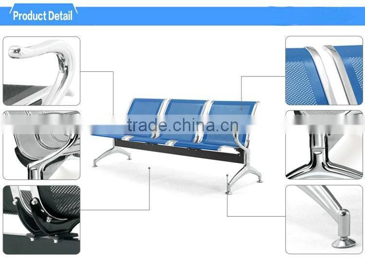 2016 Red Leather Metal Hospital Waiting Room Chairs with armrest