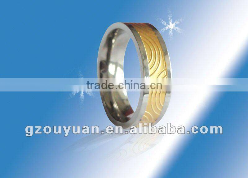 8MM High Quality Gold Plated Titanium Ring