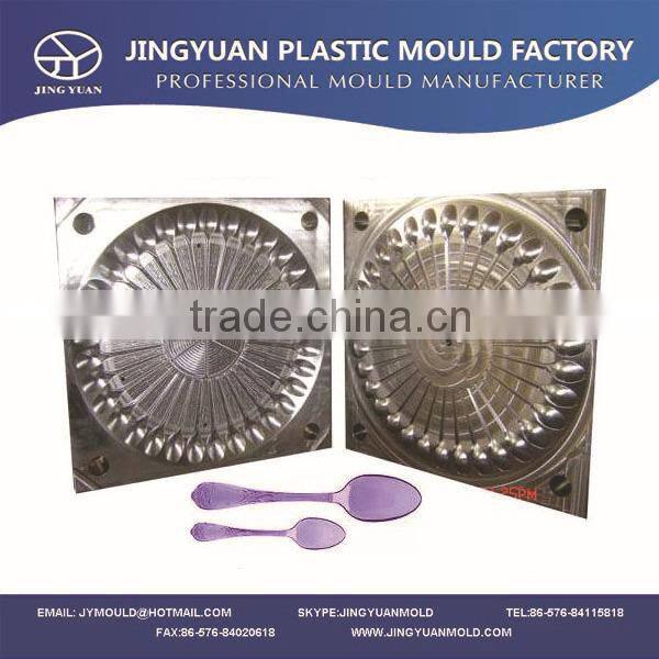 OEM Custom plastic spoon fork knife mould manufacturer / High quality Disposable spoon fork knife injection mould/mold supplier