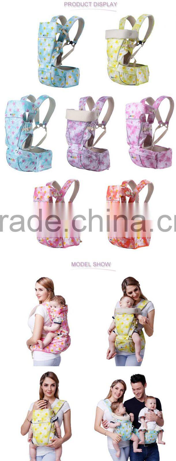 2016 New Fashion Multi-functional Colorful Bebe Mother Favored Baby Wrap Sling Baby Carrier Organic Cotton