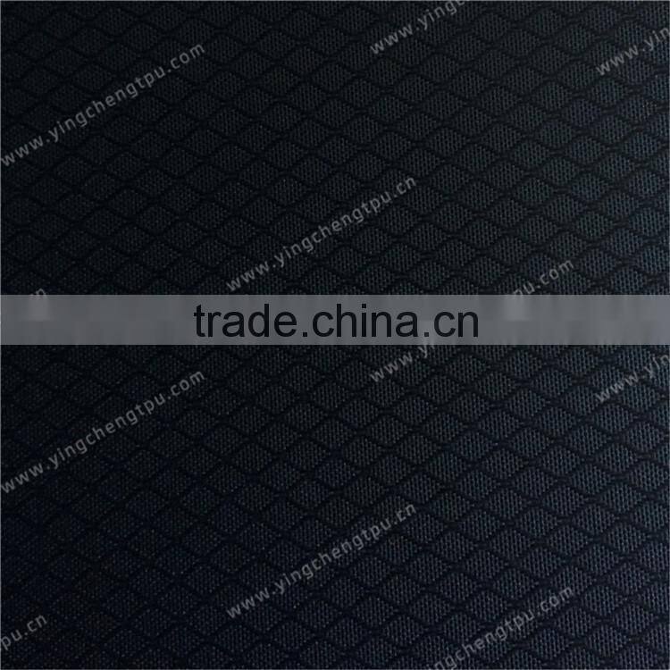 Eco-friendly Outdoor Bag Fabric 210D Nylon Diamond Ripstop Fabric +TPU Film+PU Coated