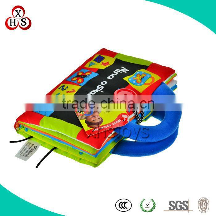 Funny Wholesale Soft Customed educational cloth book