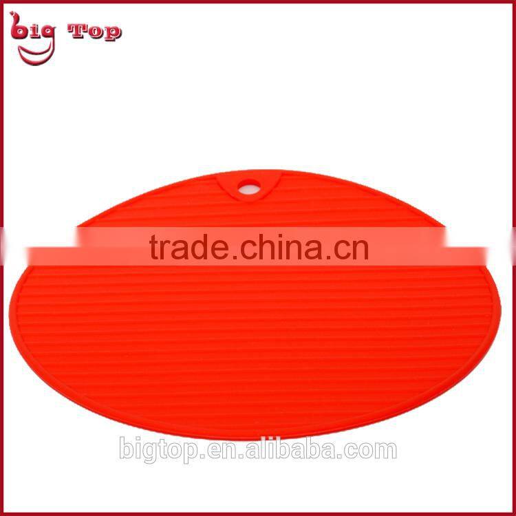 BT0124 Wholesale Round Shape Silicone Table Mat Insulating Pat Cup Mat Kitchen Utensil