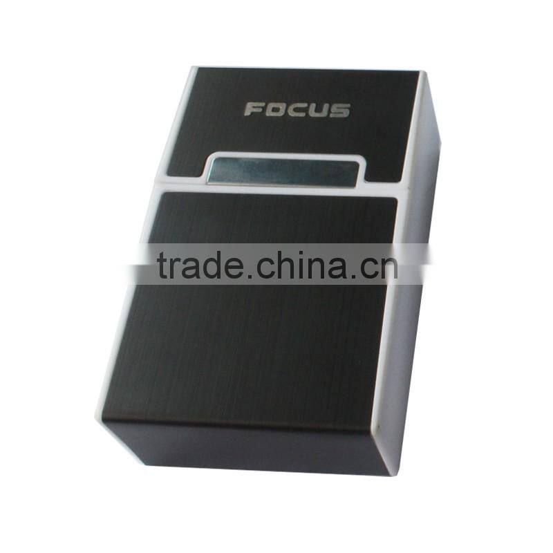 high quality hard plastic cigarette case with aluminum covered