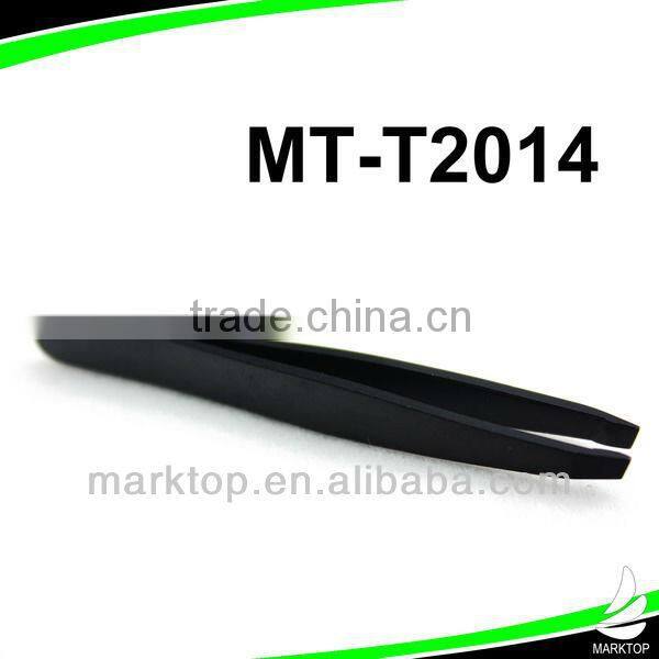 Black patten stainless eyebrow mini tweezers